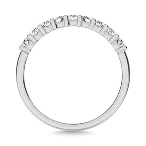 Diamond Multiple Row Thumb Ring Round Cut 0.25 Carats 14K White Gold