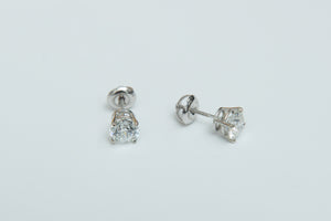 Lab Grown Diamond Stud Earrings Round Cut 14KT Gold
