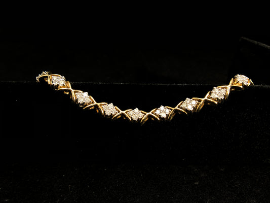 XOXO Diamond & Sapphire Bracelet in 14KT Gold - 2.06 CTW