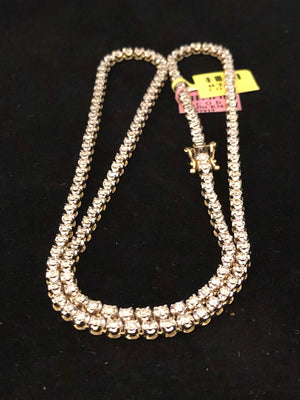 Diamond Tennis Necklace 14KT Gold