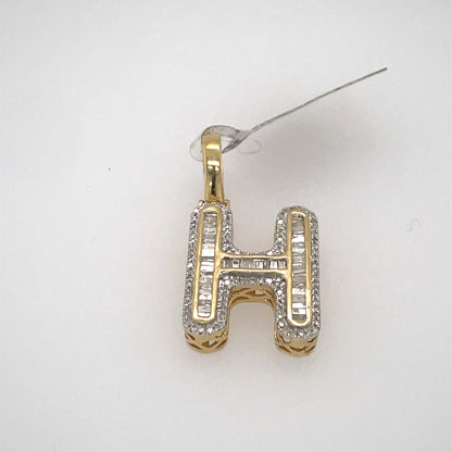 Diamond Initial Pendant in Yellow Gold - 0.24 CTW
