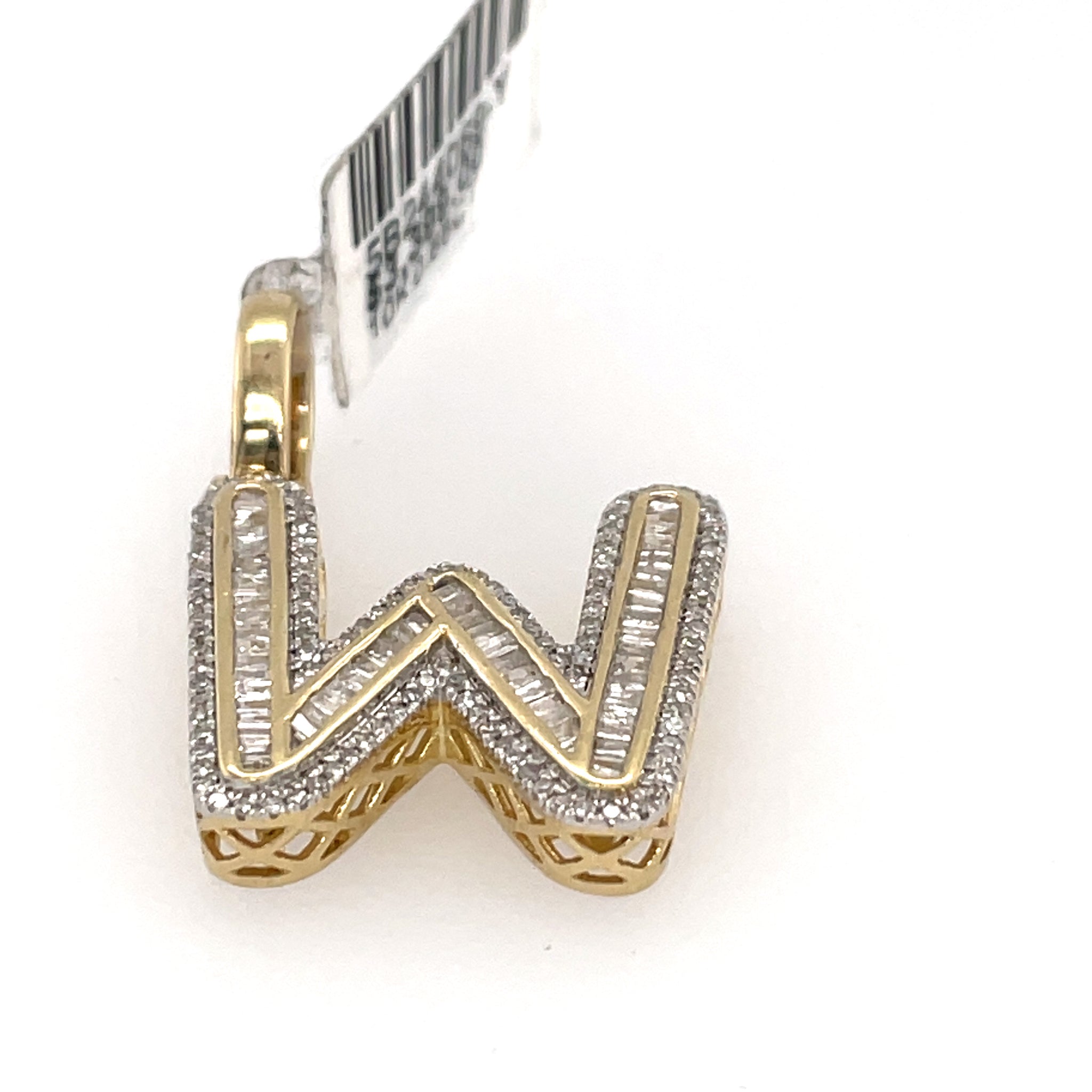 Diamond Initial Pendant Gold