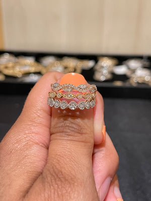 Diamond Stackable Ring (Single or Multiple) 0.10 Carats, 14KT Gold