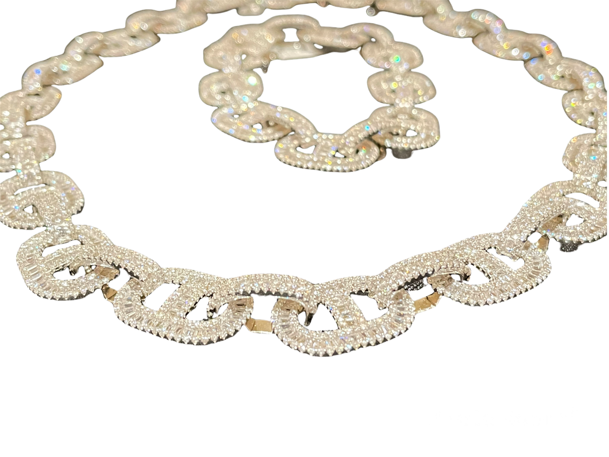 Diamond Stone (CZ) Hip Hop Chain and Bracelet Set