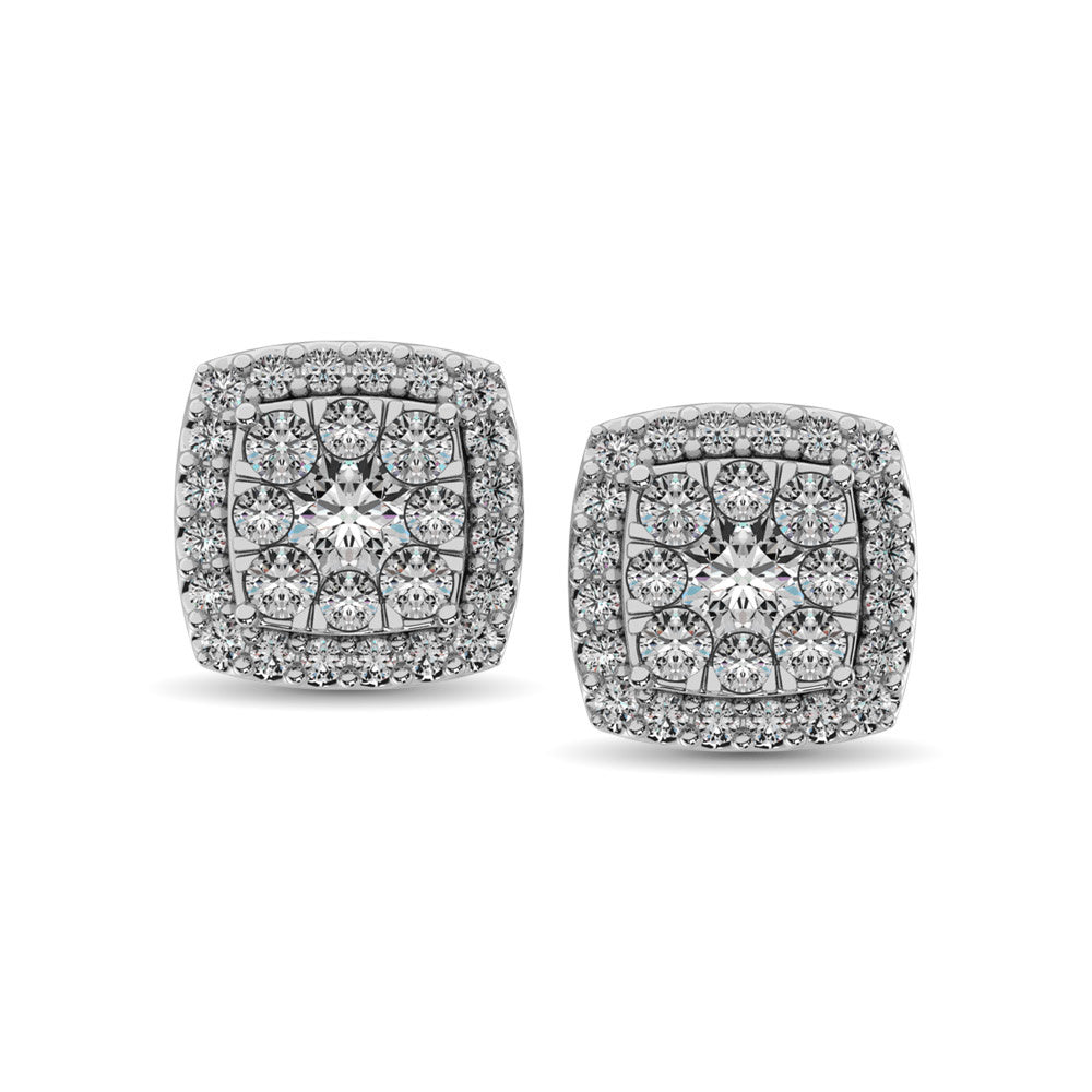 Diamond Stud Earrings - 0.75 Carats in 14KT Gold, Try at Home