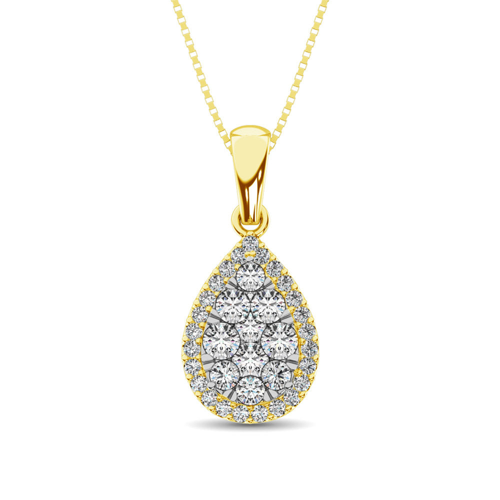 Diamond Pendant 0.67 Carats 14KT Gold with Chain - try at home
